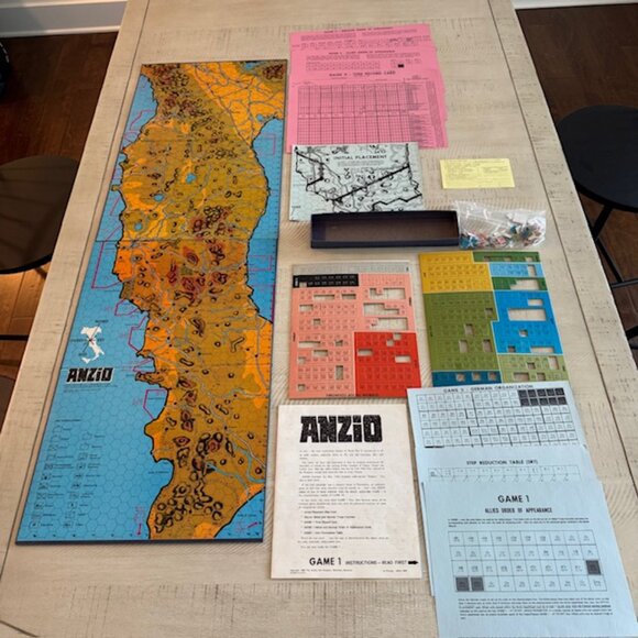Rare, vintage 1969 Avalon Hill Anzio (partially unpunched) - Picture 2 of 10